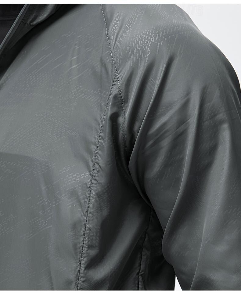 Men's Hiking Jacket Rain Jacket Outdoor Floral Botanical Portable Anti-Mosquito Quick Dry Lightweight Top Single Slider Full Length Visible Zipper Fishing Climbing Beach Light Pink Dark Grey Black 2025 - $2.99 –P2