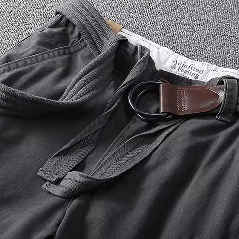 Men's Tactical Shorts Cargo Shorts Shorts Buttons Drawstring Multi Pocket Plain Wearable Short Outdoor Daily Camping & Hiking Fashion Classic Black White 2025 - $26.99 –P16