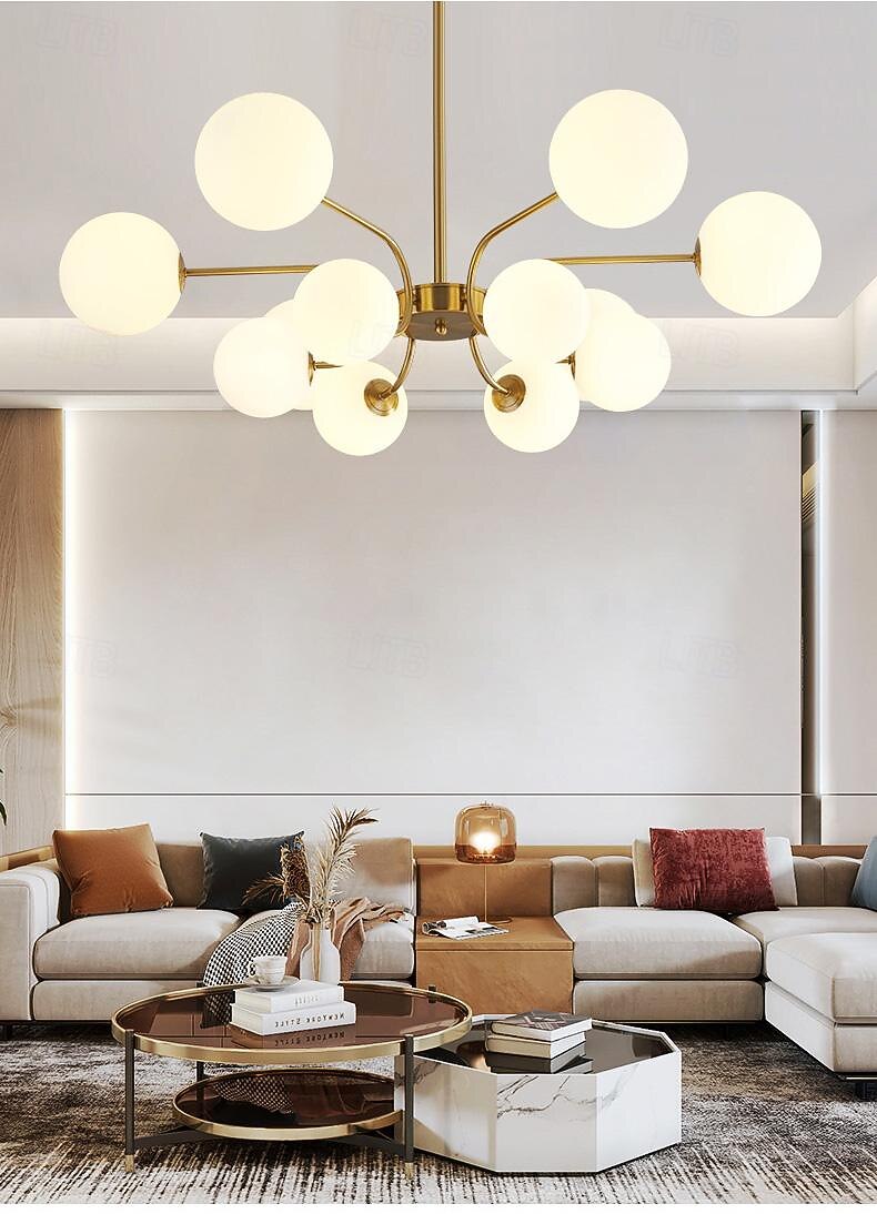 lampada a sospensione a led 90/115 cm 12/16 luci e27 nordico moderno sputnik illuminazione a sospensione della metà del secolo lampada da soffitto in metallo per cucina sala da pranzo soggiorno del 2025 a $499.99 –P9