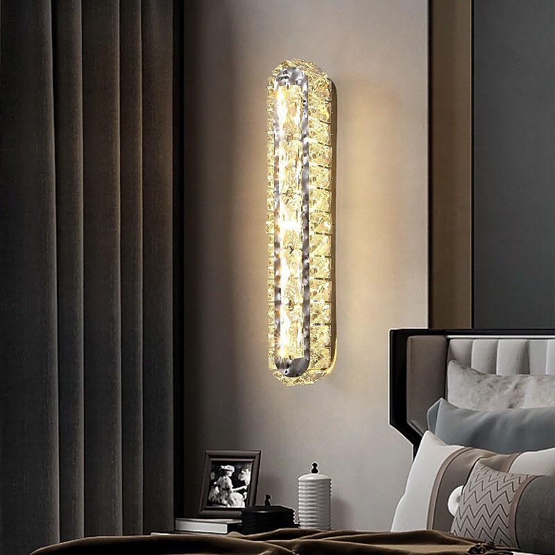 led vnitřní nástěnná svítidla 3-barevné světlo 5/11 cm luxusní kreativní ceystal nástěnné svítidlo moderní severský styl obývací pokoj TV pozadí lampa jednoduchá minimalistická ložnice noční lampa 2025 - $99.99 –P10