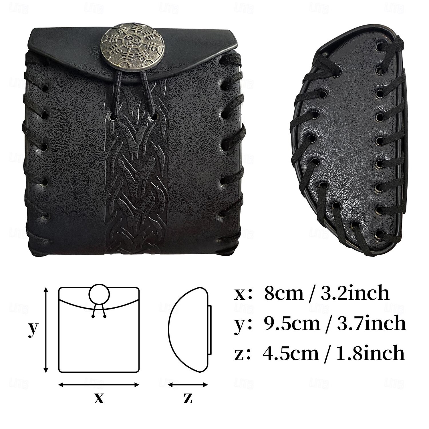 Punk y gótico Medieval siglo 17 bolsa Bolsa de cinturón Bolsa de dados caballero celta élfico Hombre Mujer Unisexo Celta Vikingo Carnaval Mascarada Víspera de Todos los Santos Mascarada Adulto Maleta 2025 - $19.49 –P8