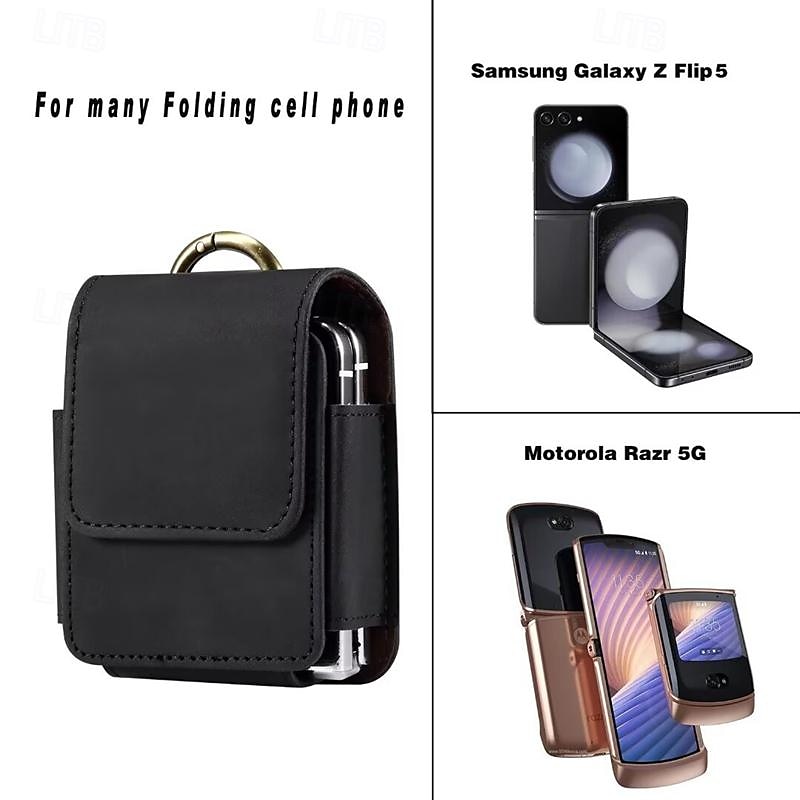 2025年 メンズ Samsung Z Flip 6/5/4/3/2/1 ユニバーサル フォンケース レザーケース ベルト ウエストバッグ プロップ PU レザーバッグ フォンウォレット ヴィンテージベルト フォン保護ケース  コレクション – $16.99 –P12