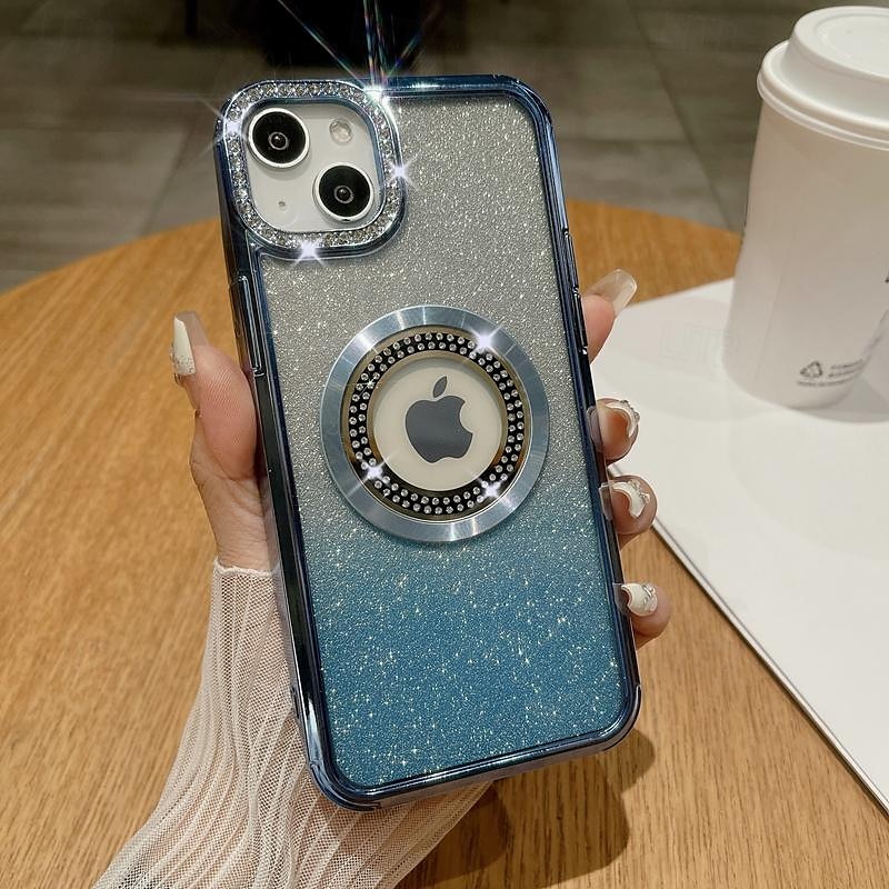 2025年 電話 ケース 用途 iPhone 16 iPhone 15 プロマックスプラス iPhone 14 13 12 11 Pro Max Plus バックカバー ワイヤレス充電をサポート ブリンブリングリッターシャイニー 耐衝撃 TPU 仕上げ  コレクション – $18.99 –P7