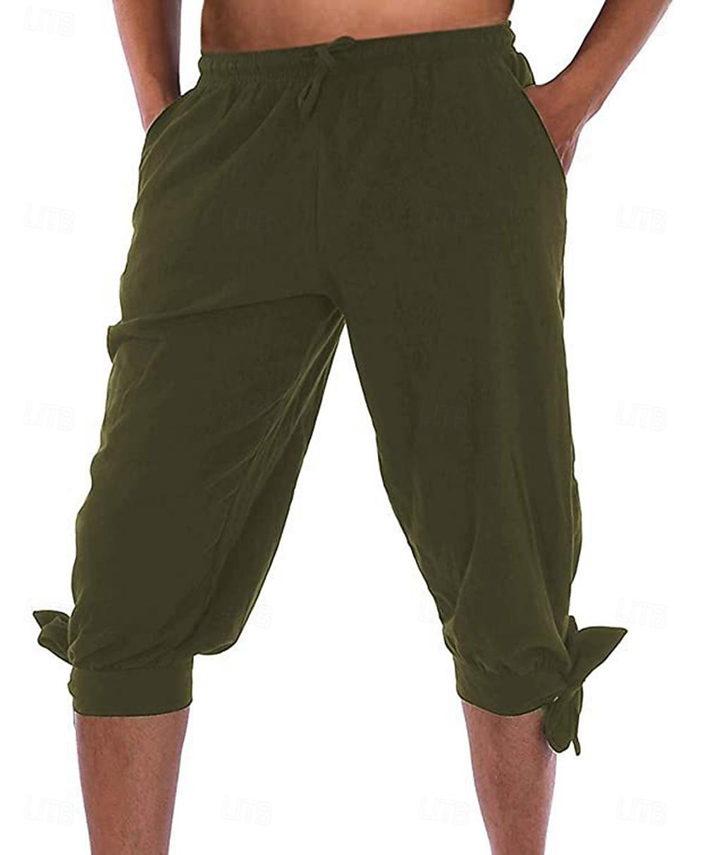 Retro Vintage Medieval 17th Century Masquerade Pirate Pants Viking Solid Color Fancy Dress Men's Pirate Fantasy Masquerade Party / Evening Adults' Pants 2026 - $21.99 –P5