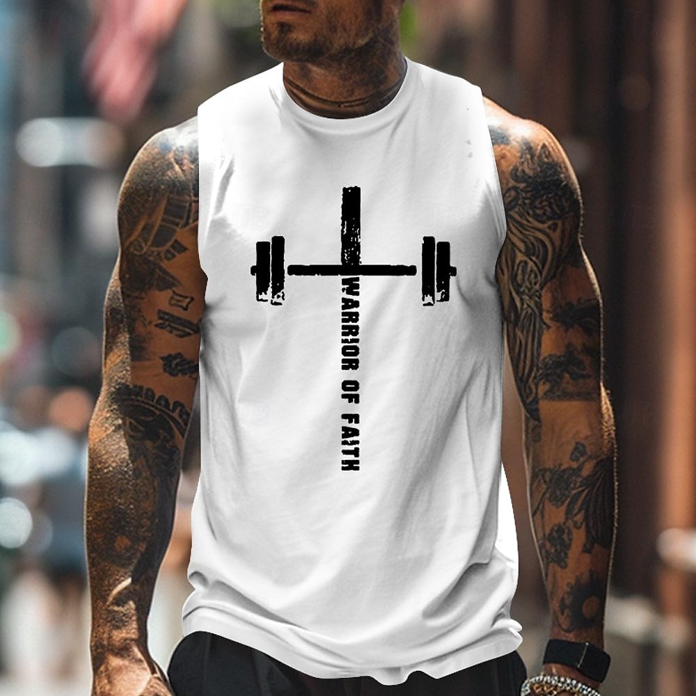 Męskie Ciężarek Kamizelka Top Bez rękawów Podkoszulek Druk 3D Półgolf Koszula Sport Moda Codzienny Siłownia Czarny Biały Khaki Lato Wiosna Odzież S M L XL XXL XXXL 2025 - AU $27.09 –P1