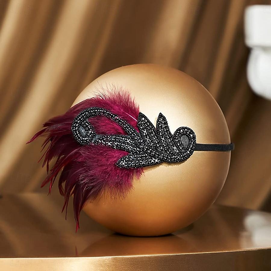 1920-as évek A nagy Gatsby Flapper fejpánt A nagy Gatsby Esküvői Vendég Gallér nélküli Női Mindszentek napja Farsang Álarcos mulatság Parti Álarcos mulatság Esküvői fogadás Felnőttek Hajszalag Minden 2025 - $16.99 –P12