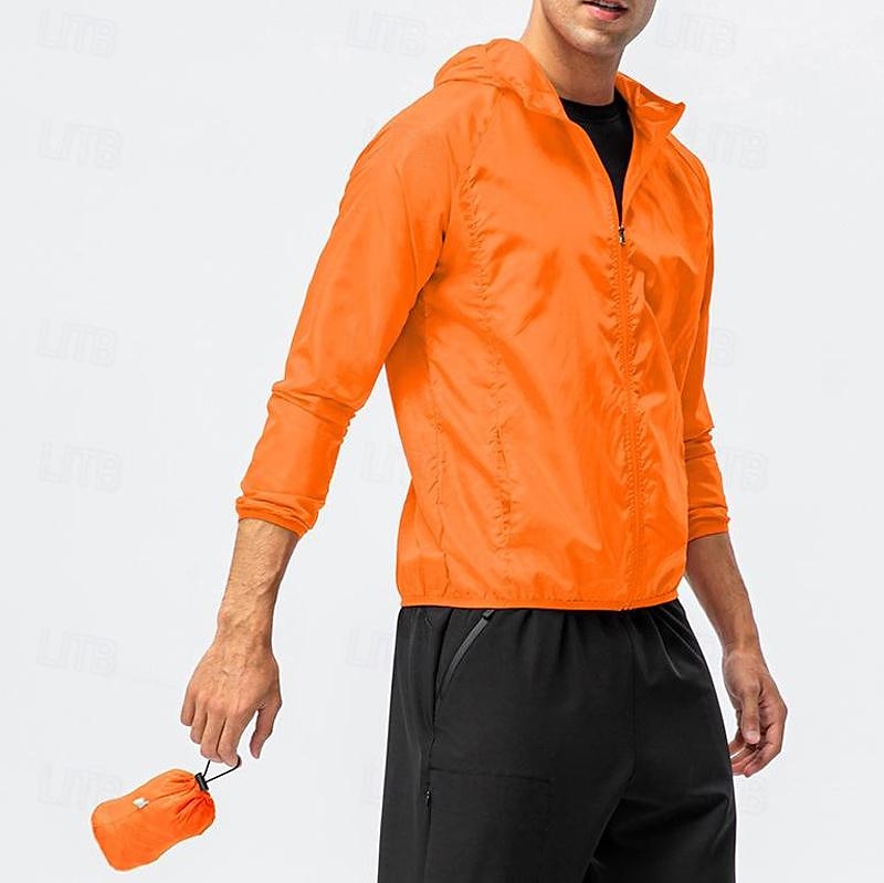 Men's Hiking Jacket Rain Jacket Outdoor Floral Botanical Portable Anti-Mosquito Quick Dry Lightweight Top Single Slider Full Length Visible Zipper Fishing Climbing Beach Light Pink Dark Grey Black 2025 - $2.99 –P11