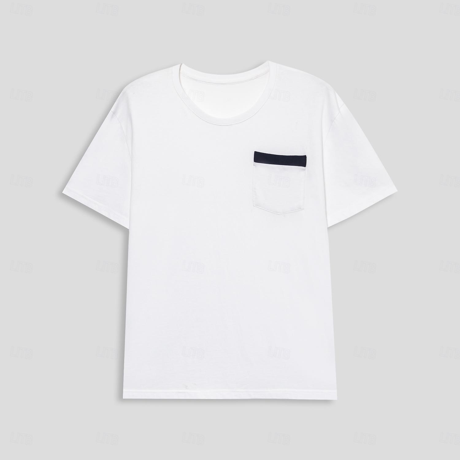 Bărbați Grafic Tricou Tee Top Manșon scurt Tricou Stil Nautic Cămașă Modă Exterior Casual Stradă Casual Zilnic Alb Bleumarin Primavara vara Îmbrăcăminte S M L XL XXL 2025 - $16.49 –P2
