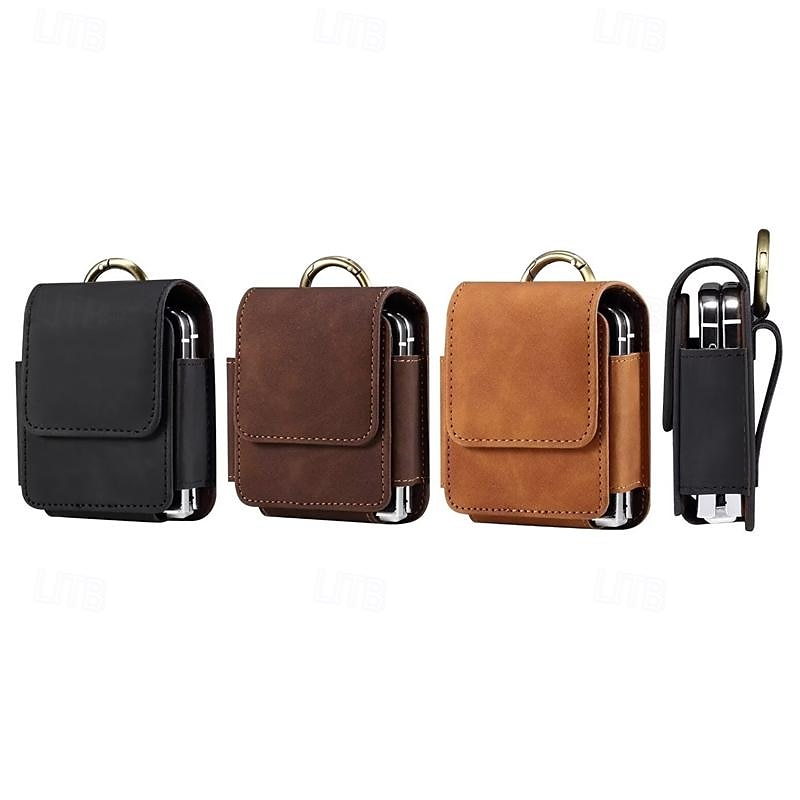 2025年 メンズ Samsung Z Flip 6/5/4/3/2/1 ユニバーサル フォンケース レザーケース ベルト ウエストバッグ プロップ PU レザーバッグ フォンウォレット ヴィンテージベルト フォン保護ケース  コレクション – $16.99 –P15