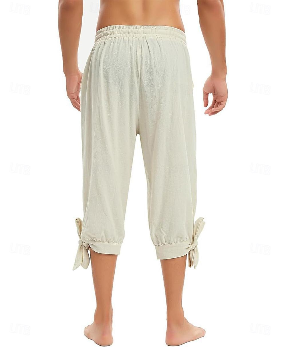 Retro Vintage Medieval 17th Century Masquerade Pirate Pants Viking Solid Color Fancy Dress Men's Pirate Fantasy Masquerade Party / Evening Adults' Pants 2026 - $21.99 –P13