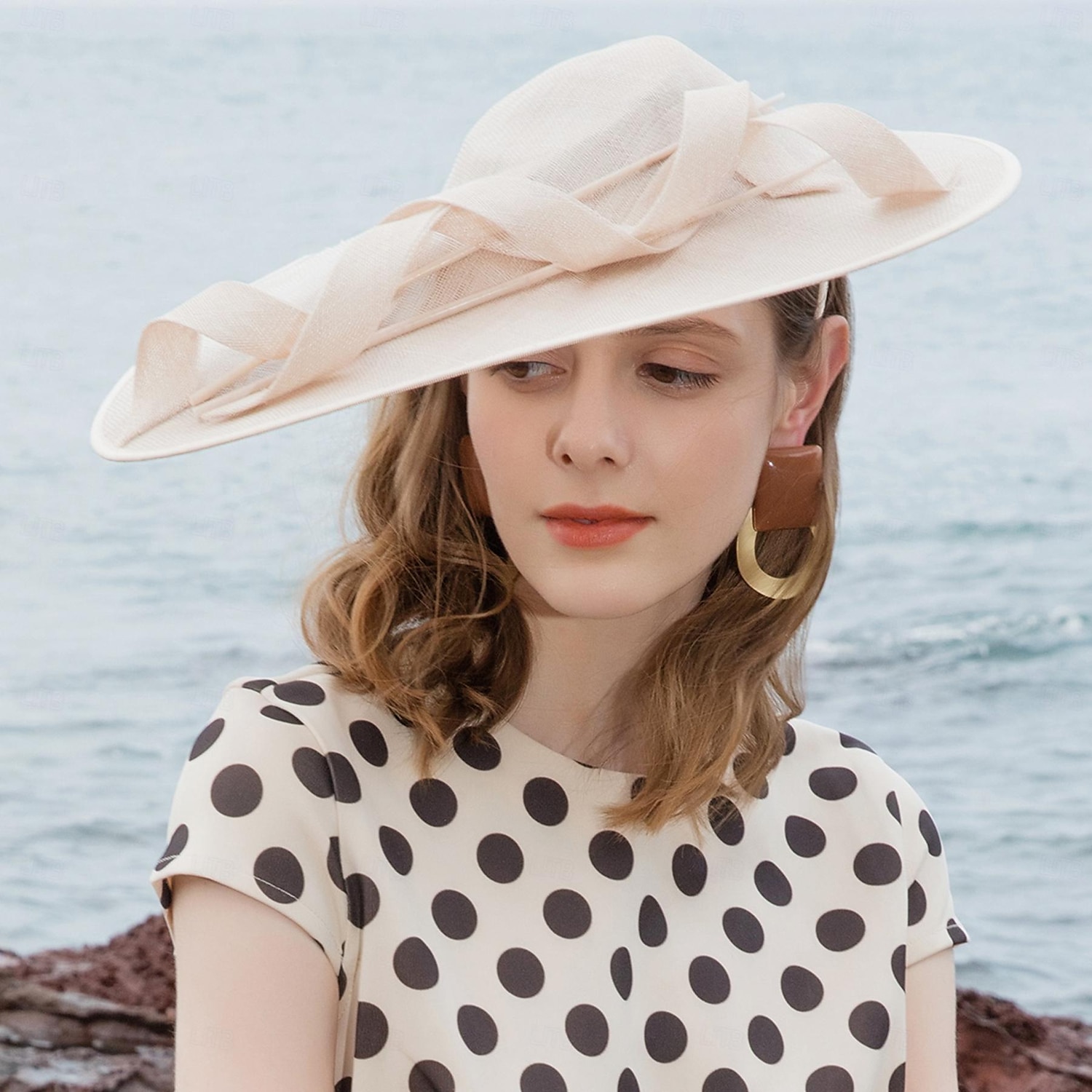 pannebånd hatter lin bowler / cloche lue bøtte lue solhatt bryllup teselskap elegant bryllup med fjær sløyfe hodeplagg hodeplagg 2025 - $50.99 –P1