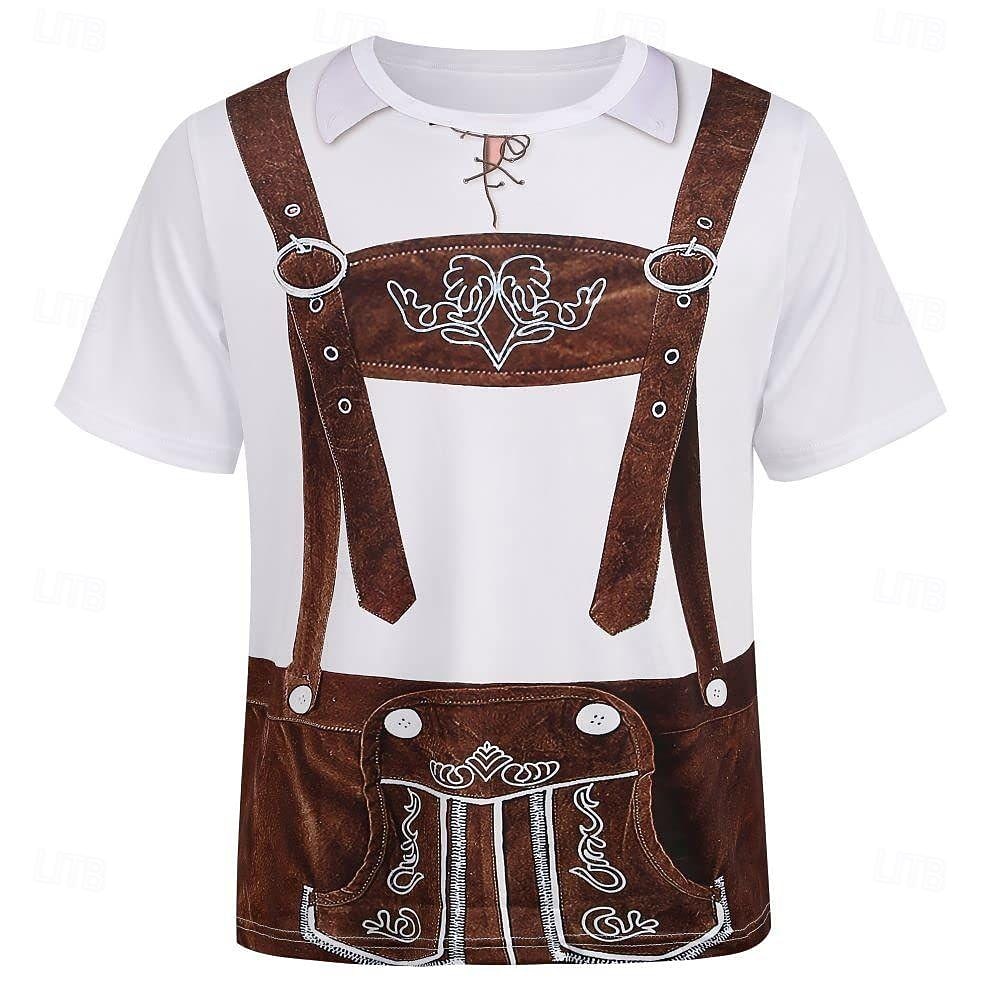 Как у футболки Ледерхозе 3D баварский Уличный стиль Как у футболки Графический для Муж. Взрослые 3D печать  для Карнавал Октоберфест Для вечеринок На каждый день 2026 - $17.49 –P3