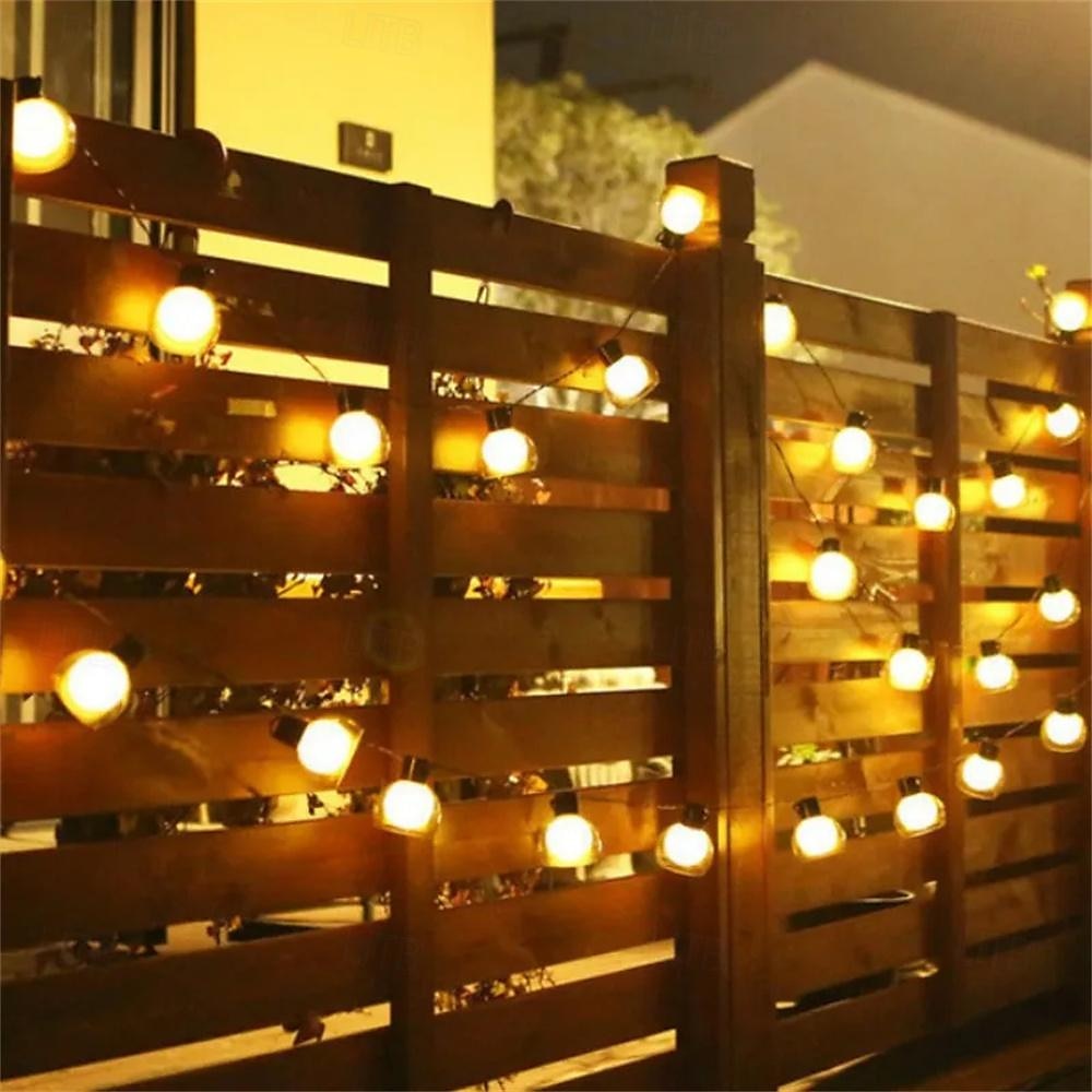 stringa di luce solare led globo solare ghirlanda g50 luci della stringa lampadina da campeggio luce solare esterna impermeabile decorazione del giardino luci per del 2025 a $22.99 –P4