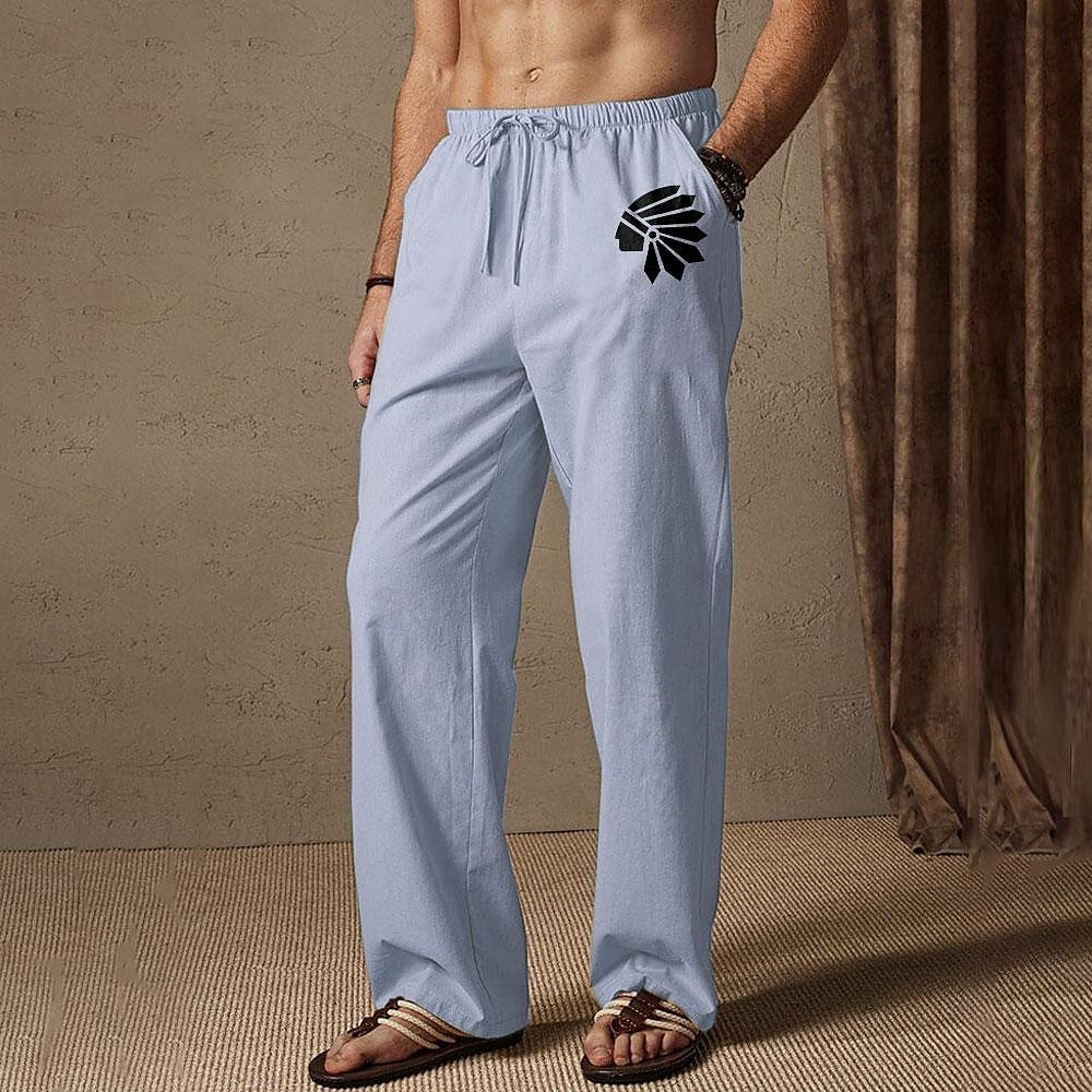 Per uomo Pantaloni estivi Vita elastica Pop art Comfort Lunghezza intera Esterno Abbigliamento di strada Festività Hawaiano Nero Bianco Media elasticità del 2025 a GBP £20 –P5