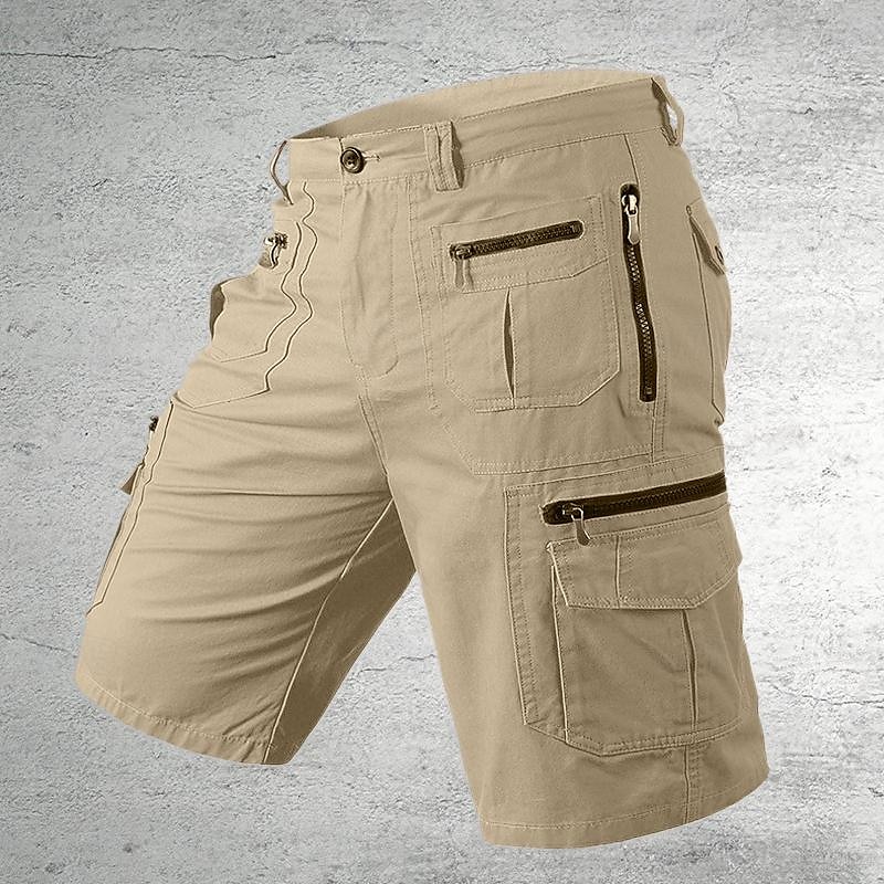 Homens Shorts táticos Bermuda Cargo Calção Shorts de Trilha Botões Bolso multi Tecido Vestível Curto Ao ar livre Diário Acampar e Caminhar Moda Clássico Preto Verde Claro de 2025 por $31.99 –P12