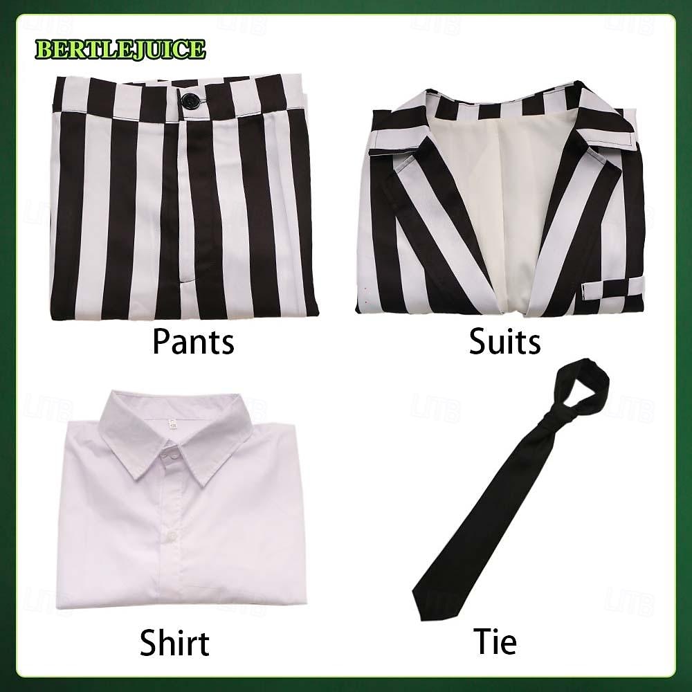 Succo di scarafaggio Halloween Abiti Completi & Blazer Beetlejuice 2 Film horror Adulti Per uomo Carnevale Performance Feste Costumi di Halloween facili Vestirsi del 2025 a $66.99 –P1