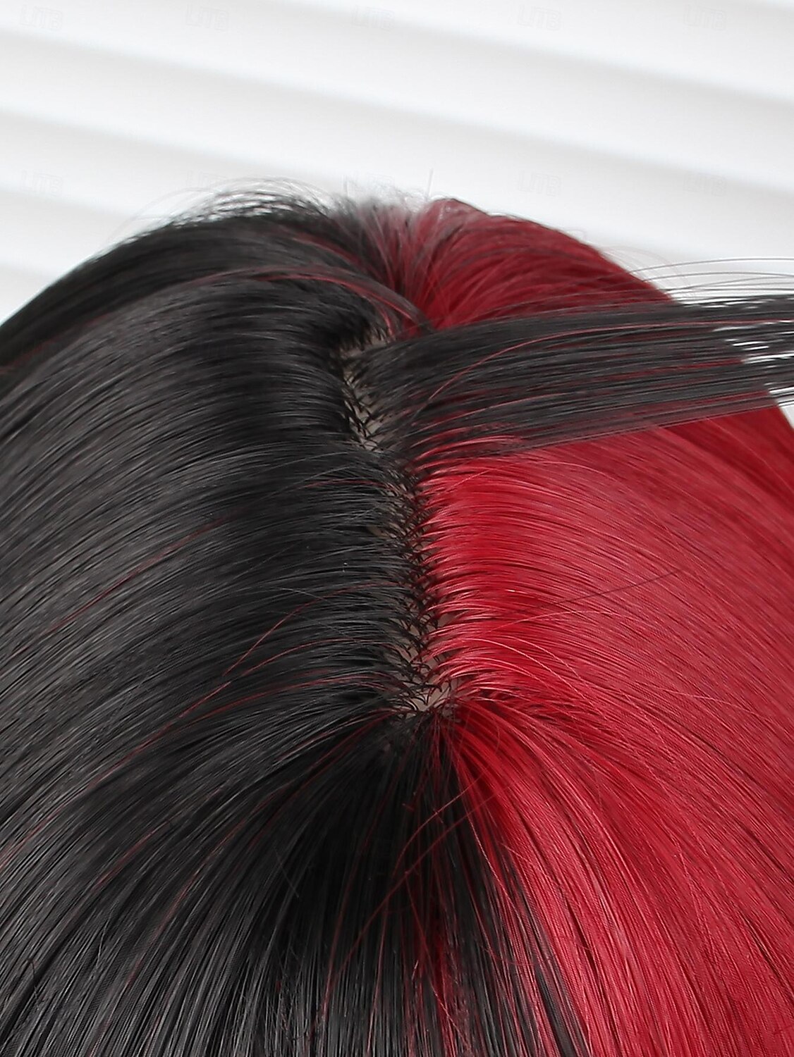 Perruque Synthétique Yaki Droite Coupe Droite Perruque 22 pouces Noir / Rouge Cheveux Synthétiques 22 pouce Femme Multicolore de 2025 ? $17.99 –P4