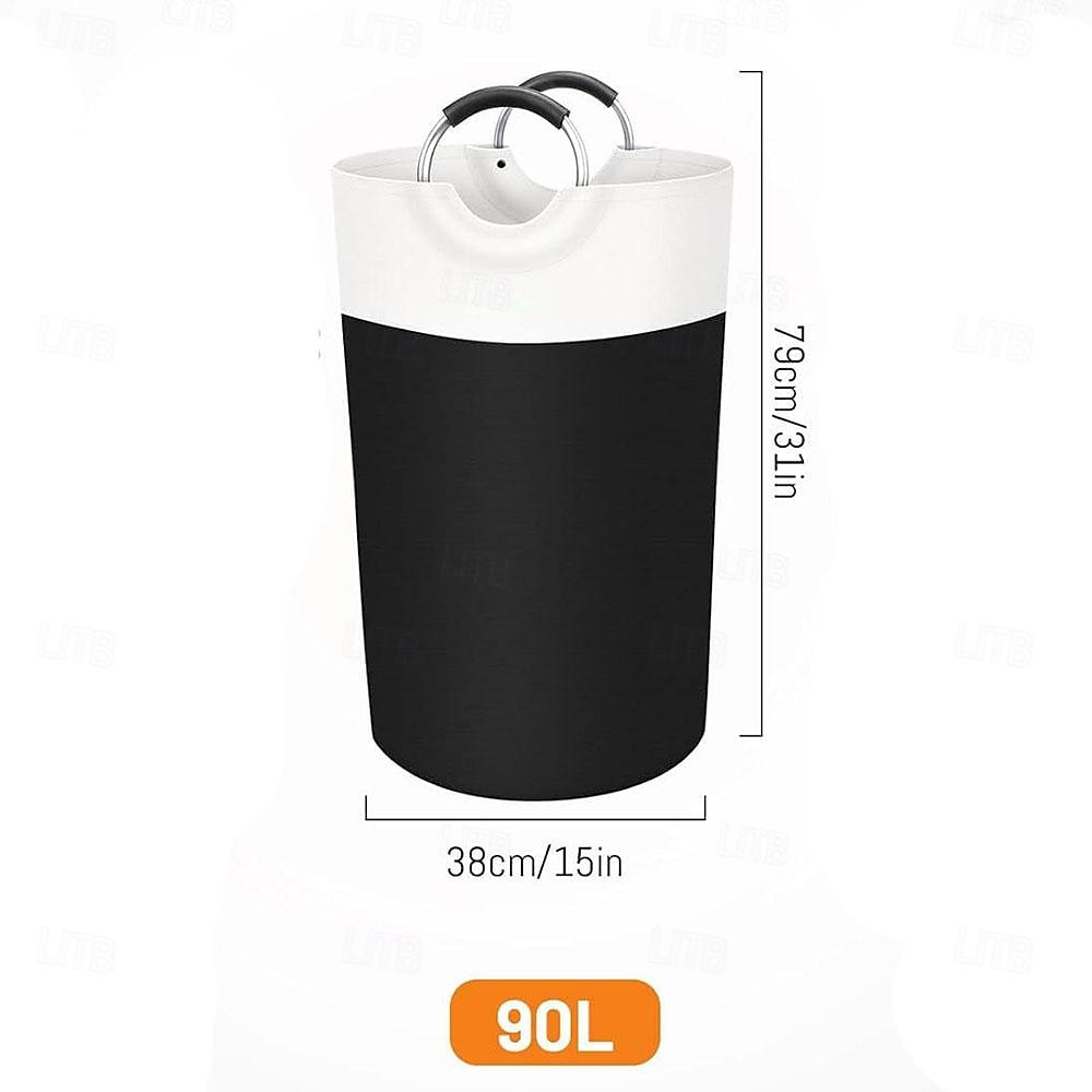Laundry Basket, Laundry Hamper, Collapsible Laundry Baskets, Dirty Clothes Hamper, Waterproof with Foam Protected Aluminum Handles for College Dorm, Family 90L 2025 - $18.49 –P1