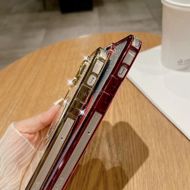 2025年 電話 ケース 用途 iPhone 16 iPhone 15 プロマックスプラス iPhone 14 13 12 11 Pro Max Plus バックカバー ワイヤレス充電をサポート ブリンブリングリッターシャイニー 耐衝撃 TPU 仕上げ  コレクション – $18.99 –P14