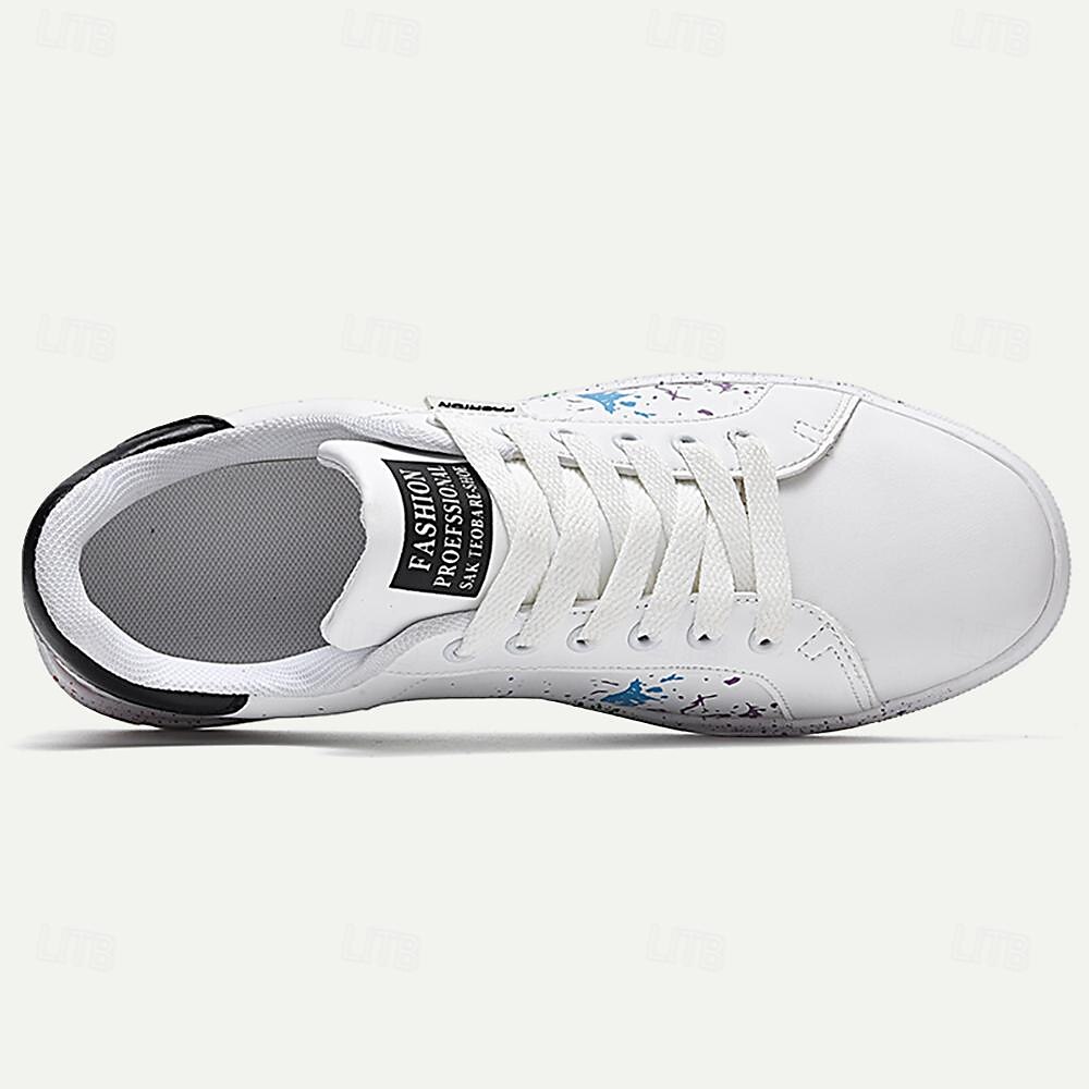 baskets blanches décontractées pour hommes avec un design coloré - chaussures basses à lacets confortables et à la mode de 2025 ? $36.99 -P2