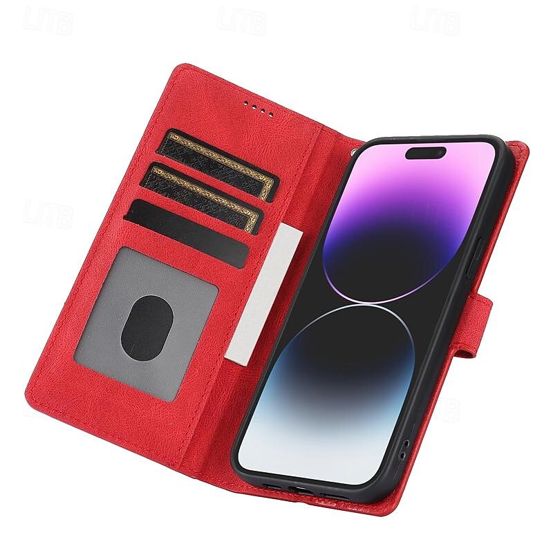 τηλέφωνο tok Για iPhone 16 iPhone 15 Pro Max Plus iPhone 14 13 12 11 Pro Max Plus Mini SE Πίσω Κάλυμμα με βάση στήριξης Μαγνητική με λουράκι καρπού Ρετρό TPU PU δέρμα 2025 - $14.99 –P11