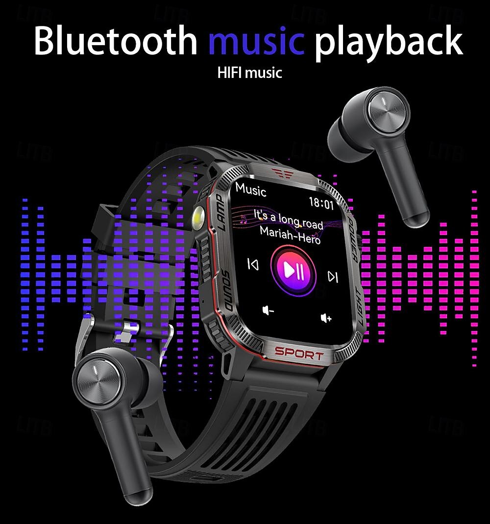 2025年 2024年新作アウトドアスポーツ高度気圧コンパスBluetooth通話スマートウォッチLEDライト付きマネーチェック機能付きスマートウォッチ  コレクション – $46.99 –P15