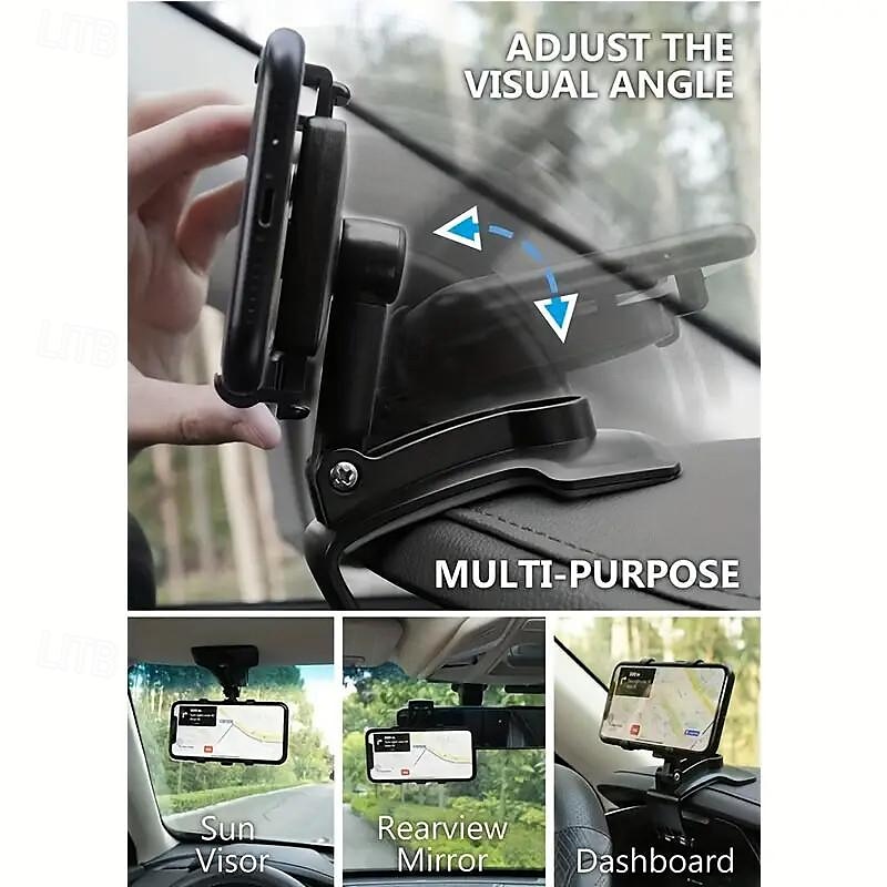360° Adjustable Waterproof Car Phone Mount - Dashboard Holder Stand Bracket with PVC Material, Easy Installation​ 2025 - $17.99 –P7
