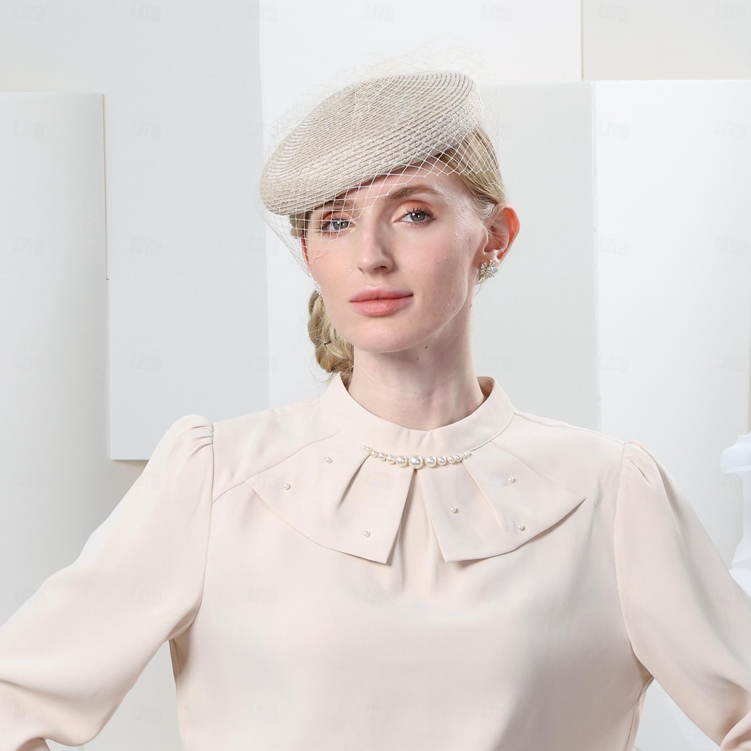 2025年 帽子 チュール ファイバー ベレー帽 山高帽 / クローシュ 帽子 麦わら帽子 結婚式 ティーパーティー エレガントな結婚式 チュール ヘッドピース ヘッドウェア  コレクション – $26.99 –P6