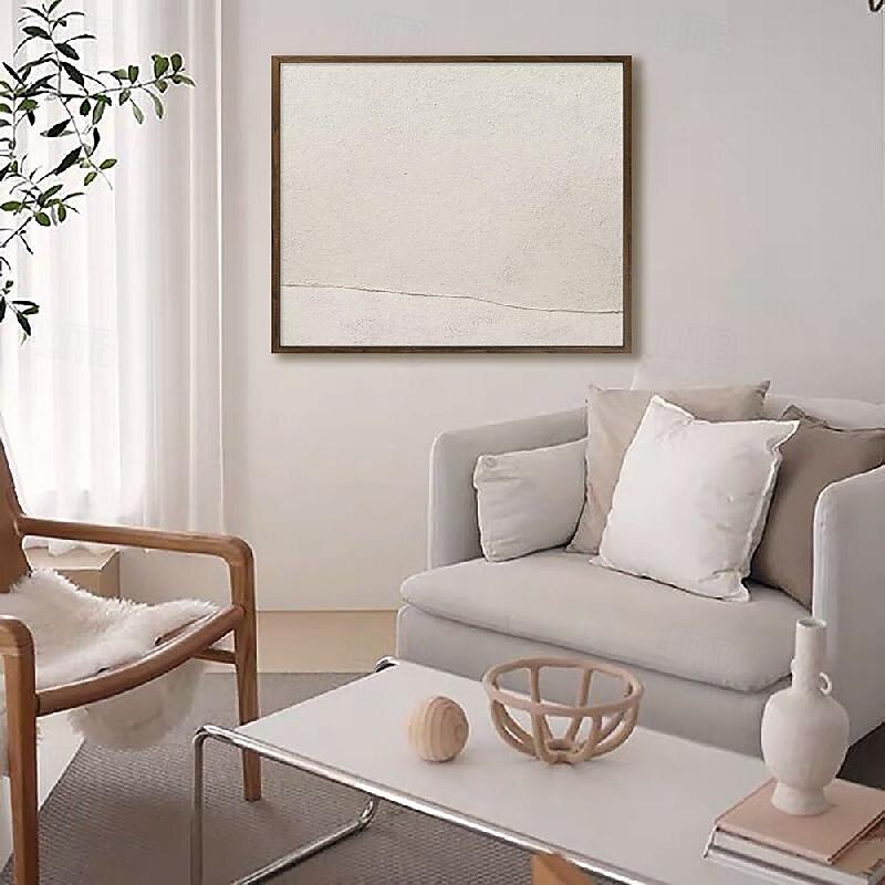 Oversized painted  white 3D textured painting picture on canvasabstract art handmade abstract art boho abstract art painting hand painted  white 3D modern textured painting picture 2025 - $158.99 –P7