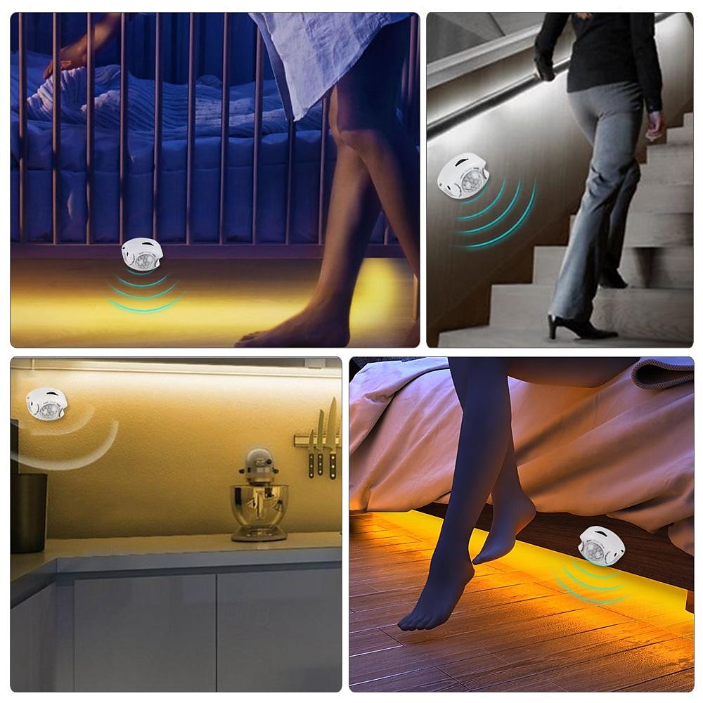 usb wireless pir motion sensor luci di striscia del led 5m 300 led 5v ad alta luminosità cob led nastro armadio da cucina smart night sensor lamp del 2025 a $15.49 –P2
