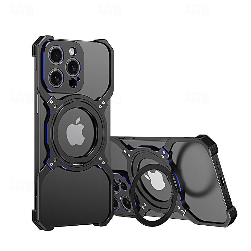 teléfono Funda Para iPhone 16 15 14 Pro Max iPhone 13 Pro Max Funda Trasera Magnética Soporte de carga inalámbrica Antigolpes Gradiente de Color TPU Metal 2025 - $27.99 –P1