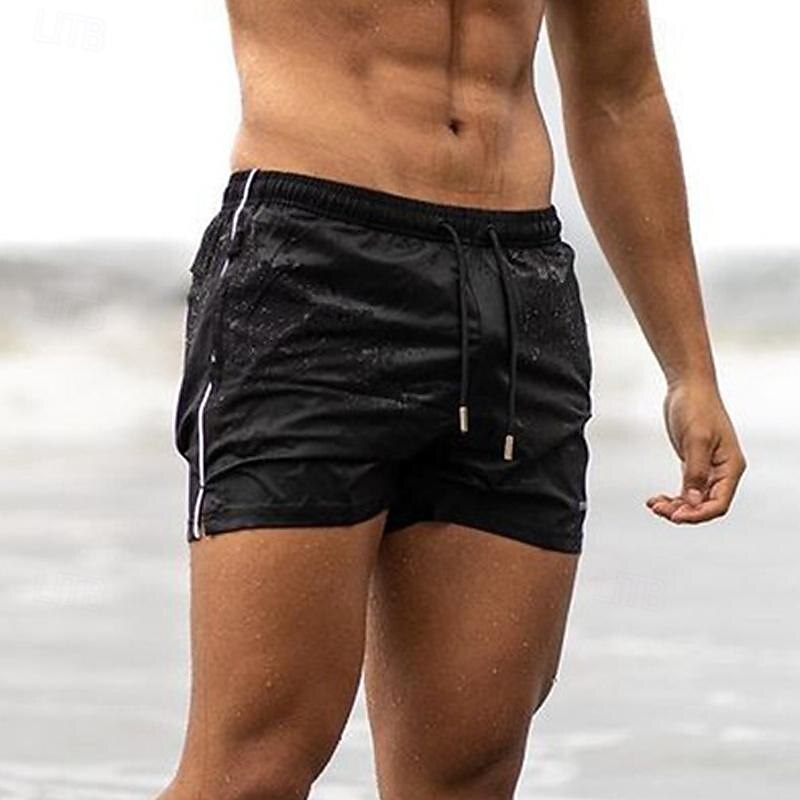 Муж. Шорты для бега Шорты для занятий в спортивном зале Толстовки Карман Кулиска Эластичный пояс Шорты на открытом воздухе Для занятий спортом Атлетический Быстровысыхающий Легкость Мягкий 2025 - $16.49 –P3