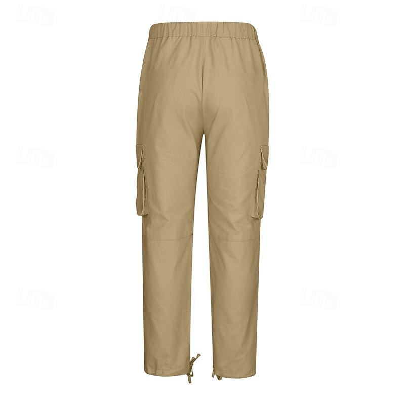 Men's Cargo Pants Trousers Elastic Waist Multi Pocket Plain Wearable Daily Camping & Hiking Classic Black Army Green 2025 - $17.99 –P11