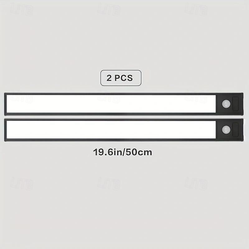2 stuks led bewegingssensorlicht, usb oplaadbaar onder kastverlichting draadloos, magnetisch voor keuken, kast en trap - instelbare kleurtemperatuur en helderheid 2025 - $21.99 –P20