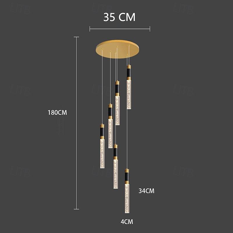 lampada a sospensione a led dimmerabile 35/84/50cm 3//5/8/10/12/15/18-luce lampadari di cristallo ingresso incasso plafoniera design cluster soggiorno bancone bar 85-265v dimmerabile solo con del 2025 a $168.99 –P3