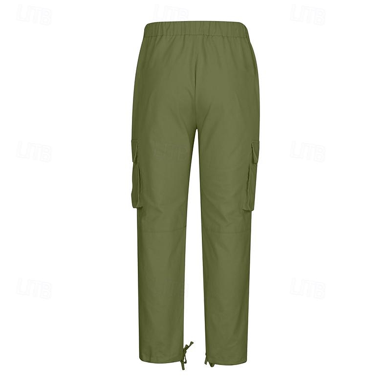 Men's Cargo Pants Trousers Elastic Waist Multi Pocket Plain Wearable Daily Camping & Hiking Classic Black Army Green 2025 - $17.99 –P14