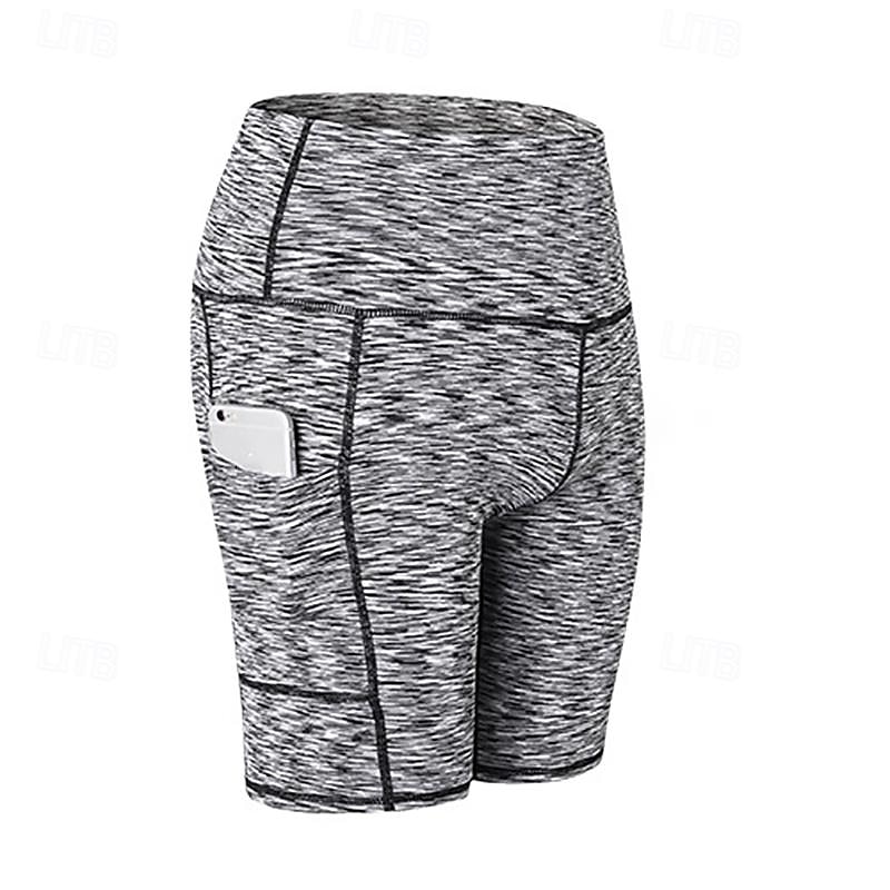 Damskie Spodnie Joggers Jogger Spodenki na siłownię Spodnie do jogi Kieszeń z kieszenią na telefon Lekki Wysoka talia Joga Zdatność Trening w siłowni Szorty Moda czarny / biały Czarny Burgundowy 2025 - $21.99 –P1