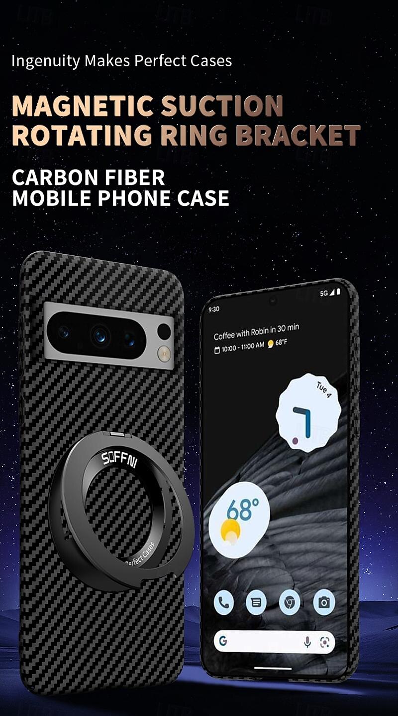 телефон Кейс для Назначение Google Pixel 8 Pro Pixel 8 Pixel 7 Pixel 7 Pro Кейс на заднюю панель со стендом Поддержка беспроводной зарядки Защита от удара ПК Металл 2025 - $20.99 –P1