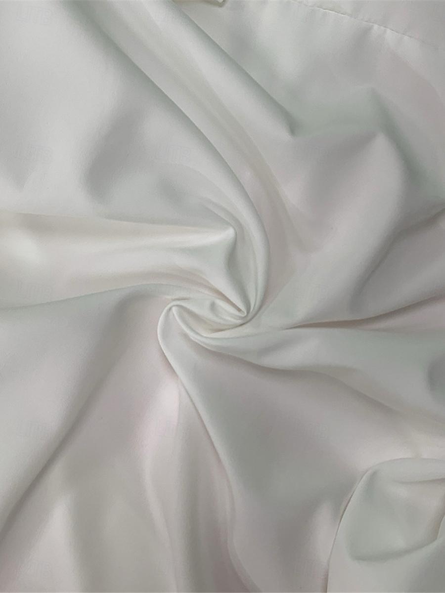 kvinnors vit klänning skjorta klänning ledig klänning maxi lång klänning date semester grundläggande modern skjorta krage ruched 3/4 lång ärm sommar vår lös passform vanlig 2025 - $41.99 –P4