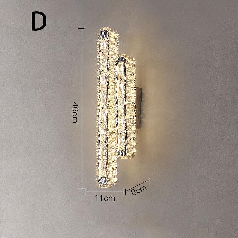 led vnitřní nástěnná svítidla 3-barevné světlo 5/11 cm luxusní kreativní ceystal nástěnné svítidlo moderní severský styl obývací pokoj TV pozadí lampa jednoduchá minimalistická ložnice noční lampa 2025 - $99.99 –P2
