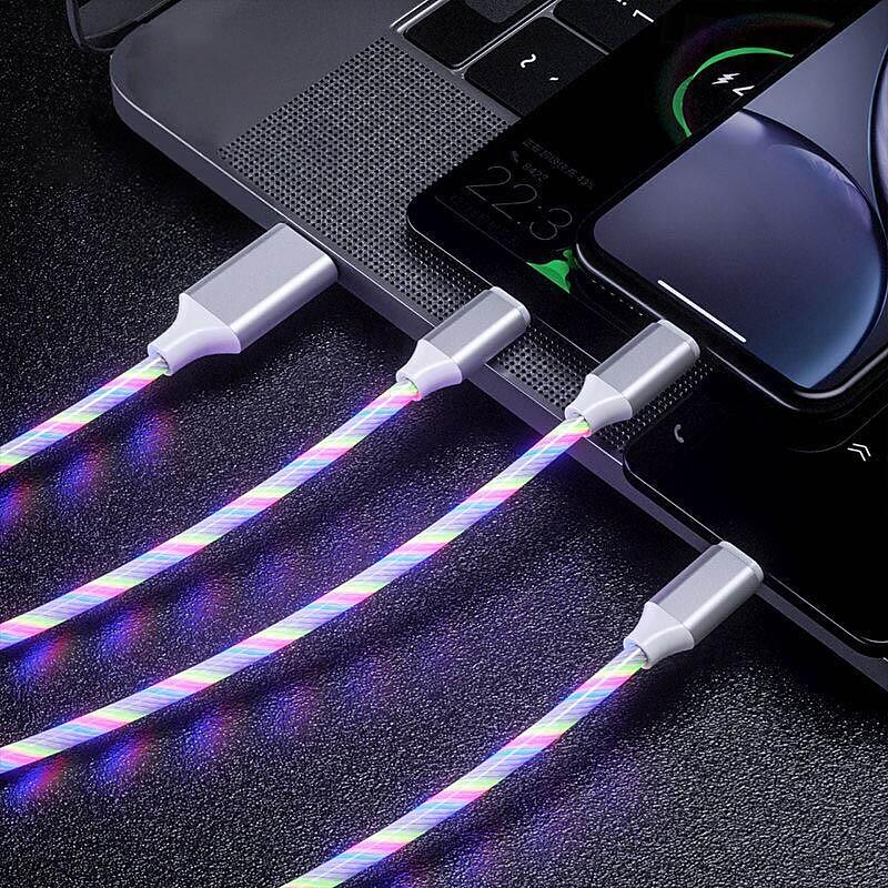 USB 3.0 Cable USB A to Type C / Micro / IP 2.1 A Charging Cable 3 in 1 For Xiaomi Huawei Nokia Phone Accessory 2025 - $13.99 –P10