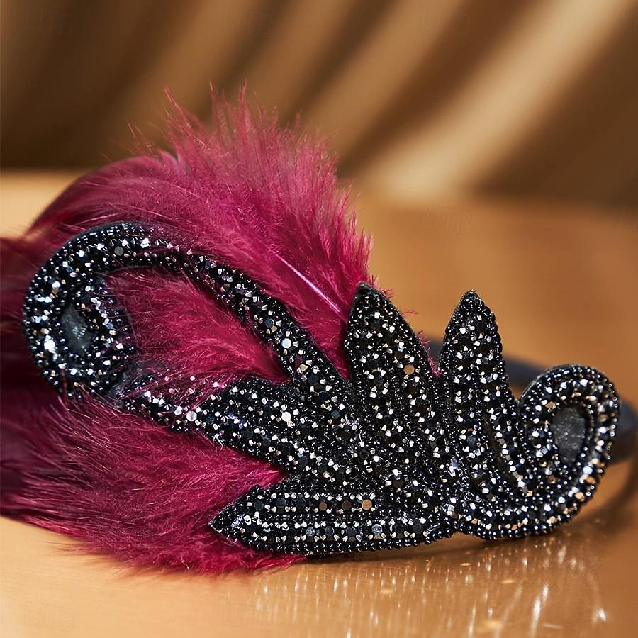 1920-as évek A nagy Gatsby Flapper fejpánt A nagy Gatsby Esküvői Vendég Gallér nélküli Női Mindszentek napja Farsang Álarcos mulatság Parti Álarcos mulatság Esküvői fogadás Felnőttek Hajszalag Minden 2025 - $16.99 –P4