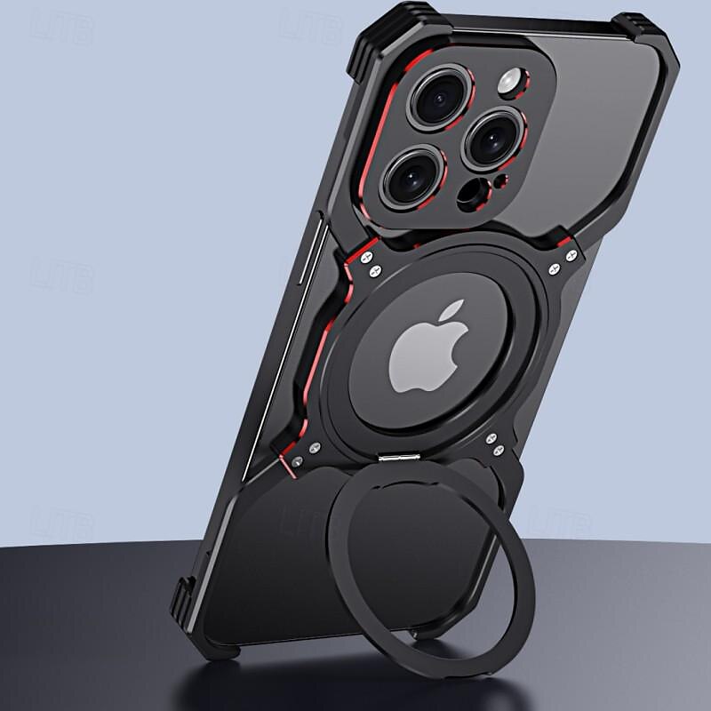 teléfono Funda Para iPhone 16 15 14 Pro Max iPhone 13 Pro Max Funda Trasera Magnética Soporte de carga inalámbrica Antigolpes Gradiente de Color TPU Metal 2025 - $27.99 –P4