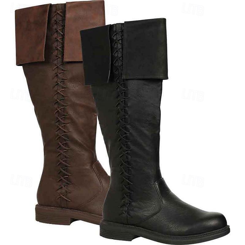 Středověké Renesanční Boty Ploché jazzové boty Ren Faire Viking Křižák Pánské Unisex Pirát Steampunk předvečer Všech svatých Karneval Plesová maškaráda Večírek LARP Ren Faire Dospělé Boty 2025 - $58.99 –P1