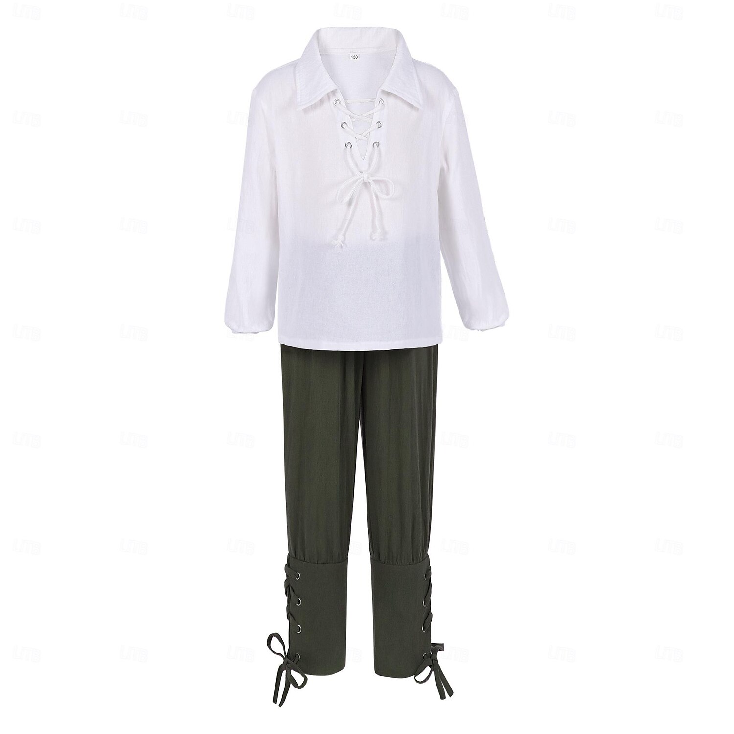 Médiéval Renaissance 17ème siècle Pantalon Tenues Chemise Pirate Viking Ranger Garçons Pirate Fantaisie Steampunk Halloween Carnaval Performance LARP Foire de la Renaissance Enfant Chemise Pantalon de 2025 ? $44.99 –P1