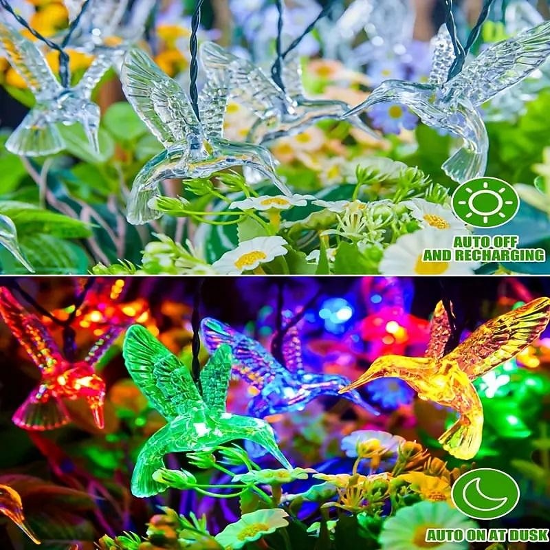 zonne-vogelvormige fee lichtslingers 5m 20leds outdoor waterdichte tuinverlichting bruiloft vakantie feest balkon decoratie 2026 - $23.99 –P6