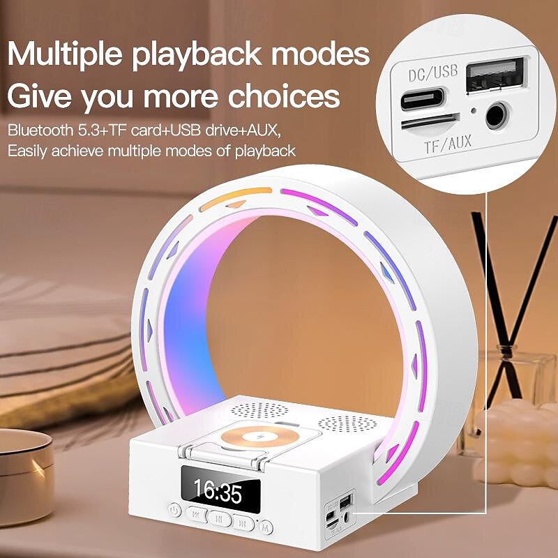 15W LED Smart Light with Multifunctional Wireless Charging Station - Coil Fast Wireless Charging, Immersive Wireless Speaker, Adjustable LED Desk Lamp, Rechargeable Wireless Speaker 2025 - $33.99 –P4