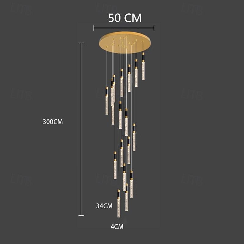 lampada a sospensione a led dimmerabile 35/84/50cm 3//5/8/10/12/15/18-luce lampadari di cristallo ingresso incasso plafoniera design cluster soggiorno bancone bar 85-265v dimmerabile solo con del 2025 a $168.99 –P8