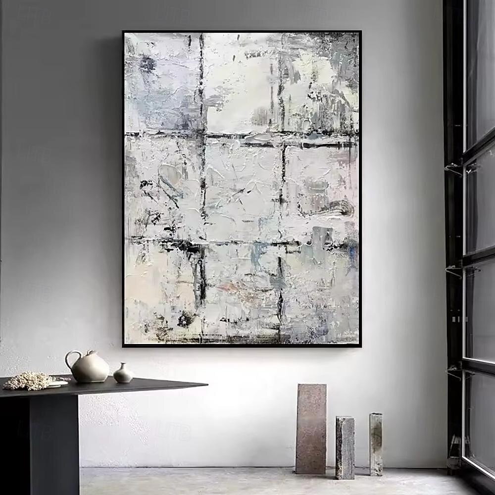 picturi în ulei realizate manual, pânză, artă de perete, decorare modernă, simplitate, alb-negru, abstract pentru decorarea casei, laminată, fără rame, pictură neîntinsă 2025 - $50.99 –P2