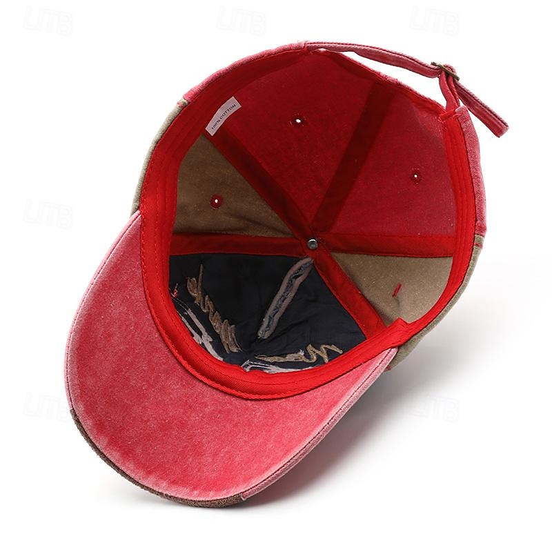 Voor heren Baseballpet Zonnehoed Trucker Hoed Zwart Geel Katoen Lapwerk Geborduurd Modieus Casual Straat Dagelijks Kleurenblok Brief Verstelbaar Zonbescherming Ademend 2025 - $8.99 –P6